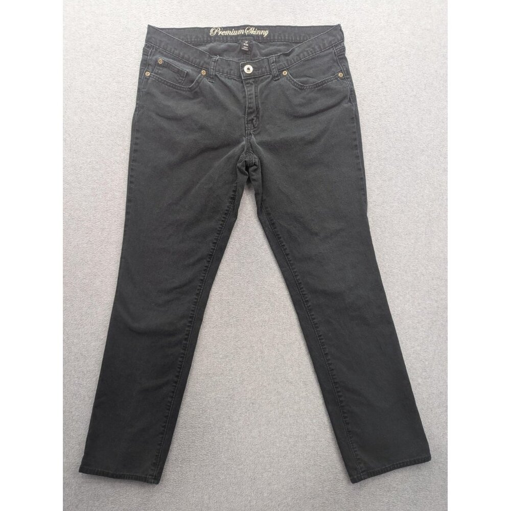 Gap Jeans Womens 12/31R Black Premium Skinny Stretch Denim Zipper Pockets
